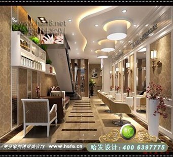 安徽省庐江市本案整体都以简欧时尚为主的设计风格，体现清新美容院装潢案例