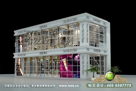 江苏省南京市黑白灰经典混搭美发店装修设计案例