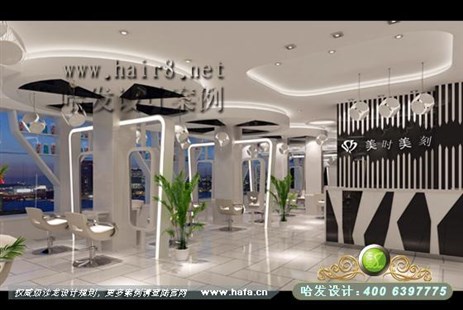 安徽省安庆市黑白经典、时尚未来美发店装修案例