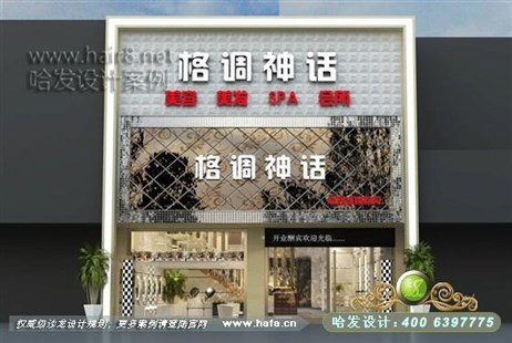 江苏省常熟市现代简欧、高端大气豪华美发设计案例发廊设计案例