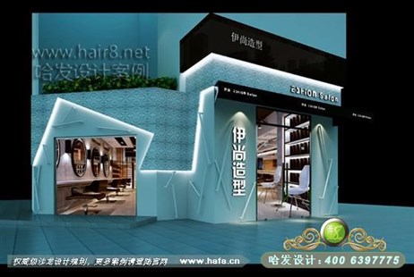 上海省上海市线性及律动感于一体打造个性前卫空间理发店装修设计案例发廊设计案例