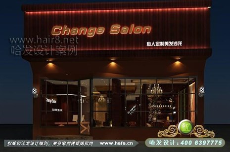江苏省苏州市本案的设计风格以欧式复古为主，营造典雅、低调奢华的气质理发店装修案例
