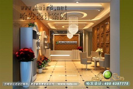 四川省成都市冷暖色对比时尚温馨美容院装修案例