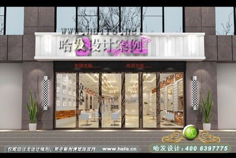 湖南省长沙市现代欧式混搭、奢华大气美发店装修设计案例