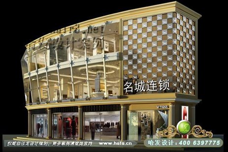 贵州省毕节市渐变的色彩、清晰的纹理美发店装修设计案例