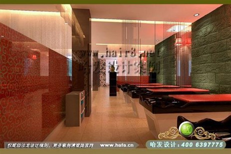 上海休闲朴素风格美发店装修案例