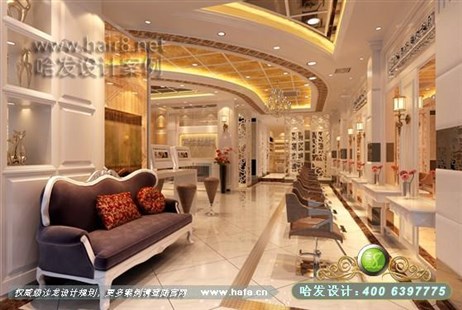 四川省峨眉山市现代简约时尚美发设计案例发廊设计案例