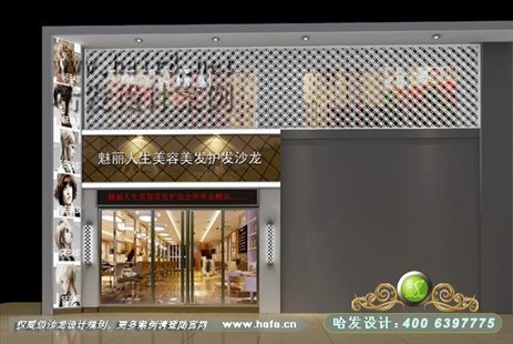 广东省深圳市流行元素之潮流色彩美发店装修设计案例