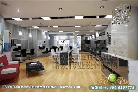 安徽省合肥市黑白风格美发店设计案例