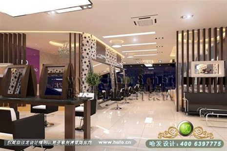 安徽省铜陵市中式元素风格美发店装修设计案例