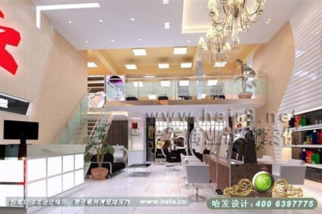 江苏省盐城市现代简约风格美发店装修设计案例