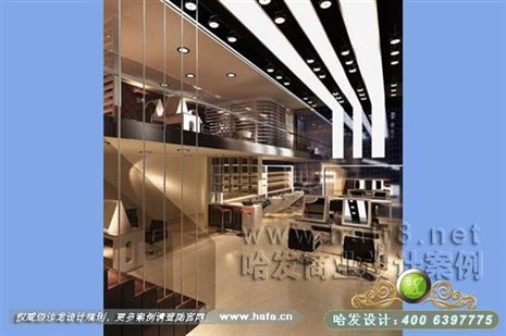 江苏省徐州市黑白现代风格美发店装修设计案例