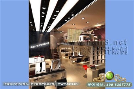 江苏省徐州市黑白现代风格美发店装修设计案例