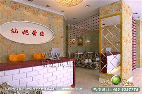 江苏省南京市欧式田园风格美容院装修设计案例