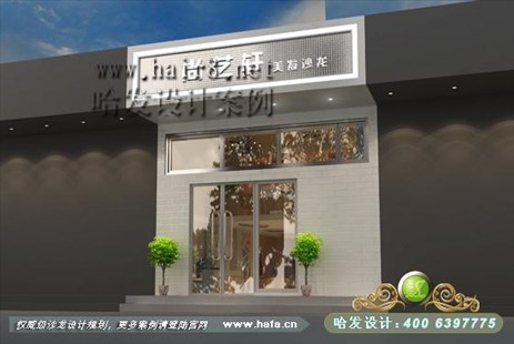 浙江省舟山市神秘紫色、时尚融和美发店装修设计案例