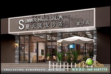 上海市神秘酷感、大自然的质感美发店装修案例