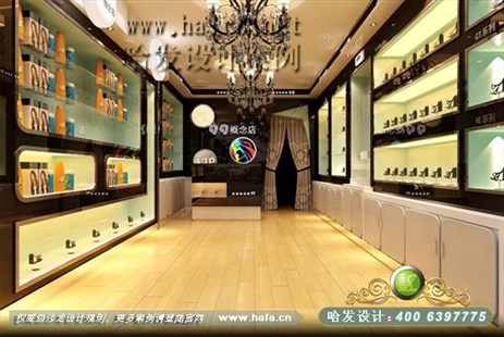 江苏省南京市时尚大气之黑青烤漆美发店装修案例