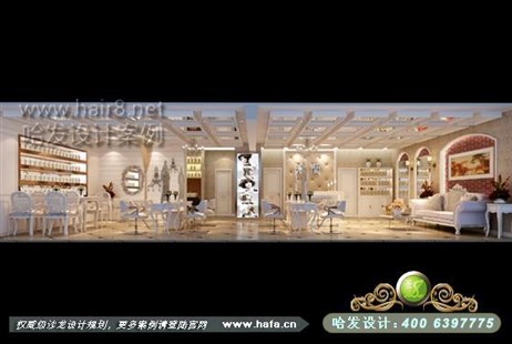 江苏省南京市简欧时尚、高端大气美发店装修案例发廊设计案例