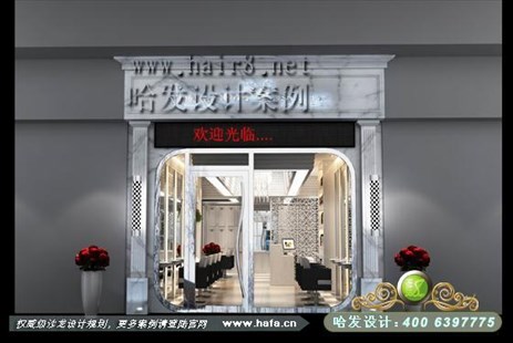 安徽省芜湖市经典黑白灰发廊设计案例