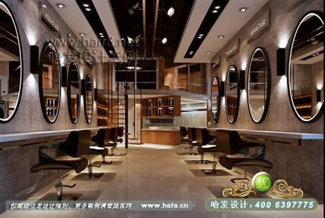 上海省上海市线性及律动感于一体打造个性前卫空间理发店装修设计案例发廊设计案例