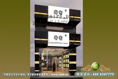 江苏省南京市时尚大气之黑青烤漆美发店装修案例