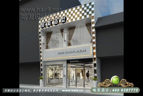 安徽省蒙城市现代简约时尚线性感美发设计案例发廊设计案例