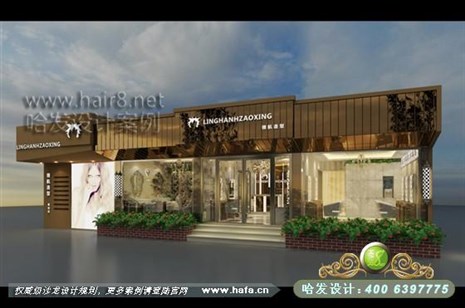 贵州省贵阳市本案为现代风格，线与线的流动，体现个性时尚空间理发店装修案例