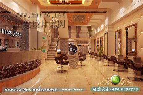 湖南省益阳市马赛克、文化砖之现代时尚美发店装修案例