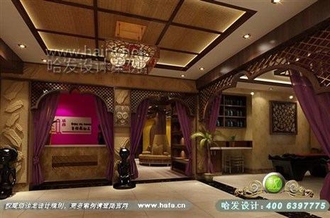 安徽省安庆市本案二楼采用欧式风格，低调奢华展现了欧洲文化丰富的艺术底蕴。美容院设计案例