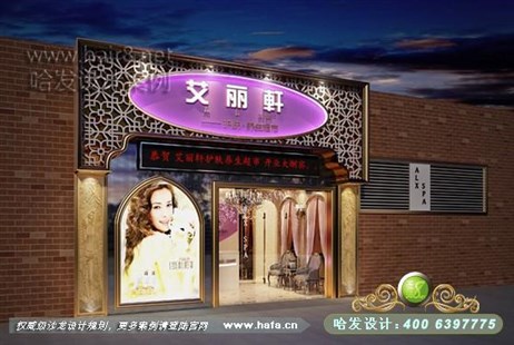 广东省深圳市紫色浪漫、典雅温馨，而不失情切感美容院装修案例美容店装修案例