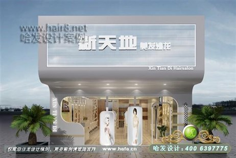 上海省上海市现代韩式、浪漫温馨美发店装修案例发廊设计案例
