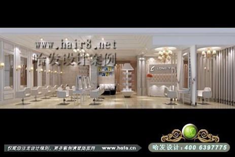 浙江省衢州市创意时尚元素抽象符号理发店装修案例