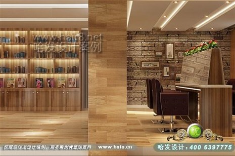 江苏省泰兴市本案门头设计的重要性表现在其与众不同与标新立异，顾客看到的同时会有心灵震撼理发店装修案例